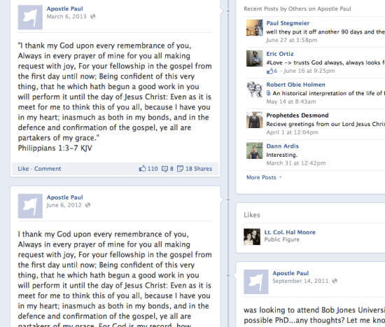 If Facebook were around in the first century, Paul would have been that annoying friend who always posts longwinded prayers in his status updates.