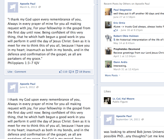 If Facebook were around in the first century, Paul would have been that annoying friend who always posts longwinded prayers in his status updates.